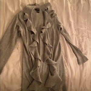 Grey cardigan sweater